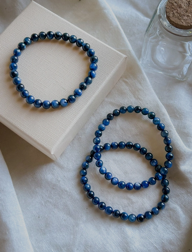 bracciale elastico - Cianite Blu